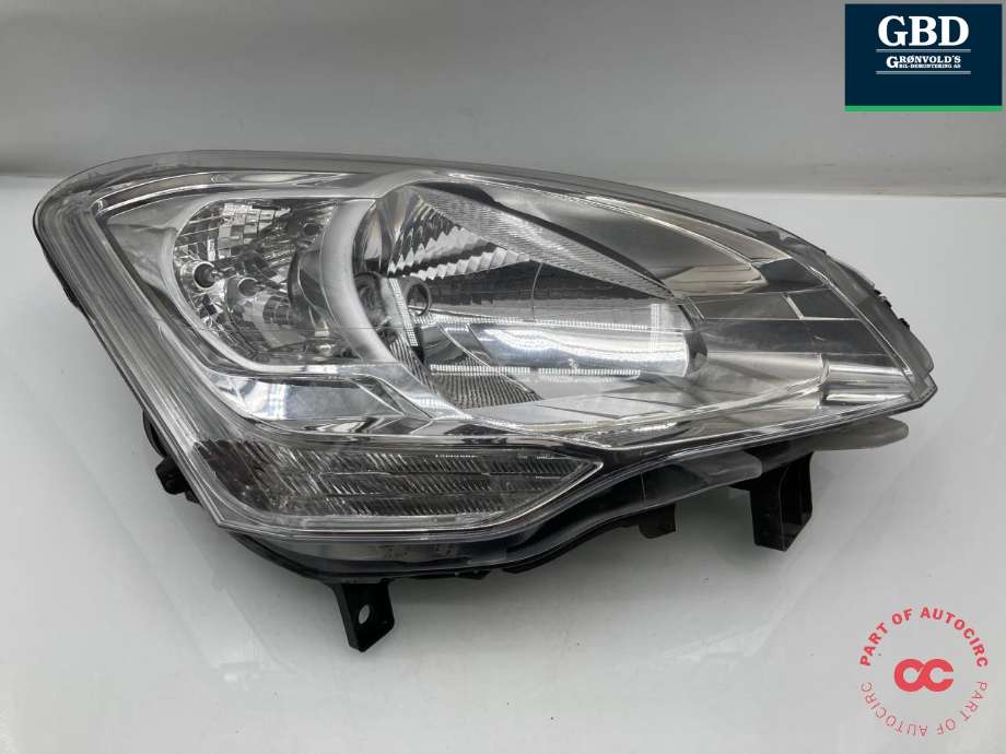 Frontlykt høyre halogen til Peugeot Partner 2015-2019 (Type II, Fase 2) (VALEO|6206 K6|96 828 281 80|89318041)