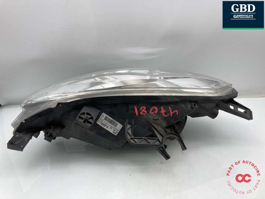 Frontlykt høyre halogen til Peugeot Partner 2015-2019 (Type II, Fase 2) (VALEO|6206 K6|96 828 281 80|89318041)