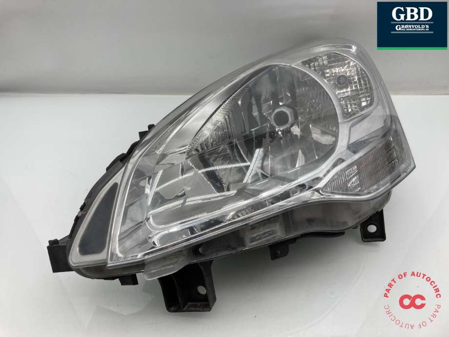 Frontlykt venstre halogen til Peugeot Partner 2015-2019 (Type II, Fase 2)  (VALEO|6208 K6|96 828 282 80|89318031)