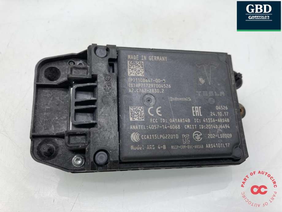 Sensor radar til Tesla Model S, 2016-2021 (Fase 2)  (1108647-00-B)