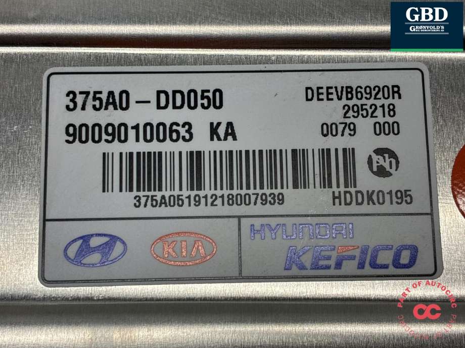 Styreenhet batteri elbil (BMS - Battery Management System) til Hyundai Kona 2017-2021 (Type I, Fase 1) (375A0-K4052|)