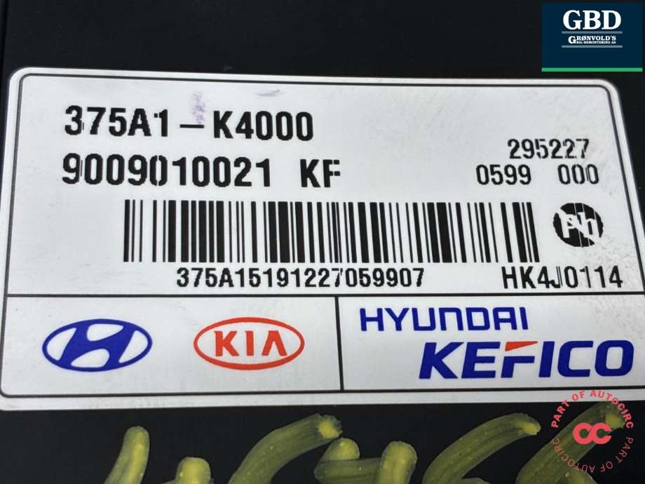 Styreenhet batteri elbil (BMS - Battery Management System) til Hyundai Kona 2017-2021 (Type I, Fase 1) (375A1-K4000|)