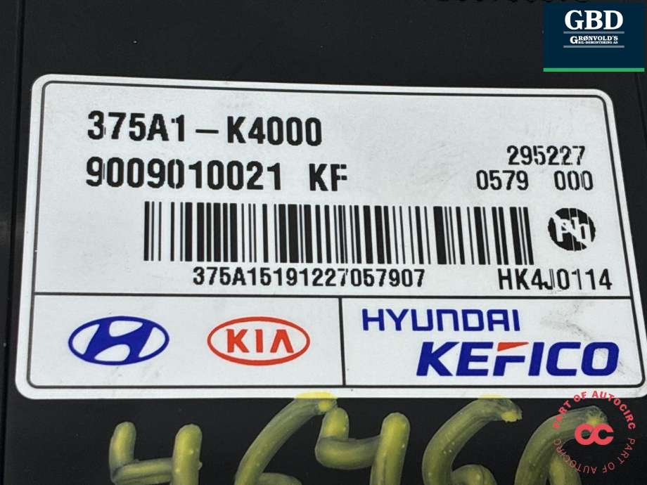 Styreenhet batteri elbil (BMS - Battery Management System) til Hyundai Kona 2017-2021 (Type I, Fase 1) (375A1-K4000|)