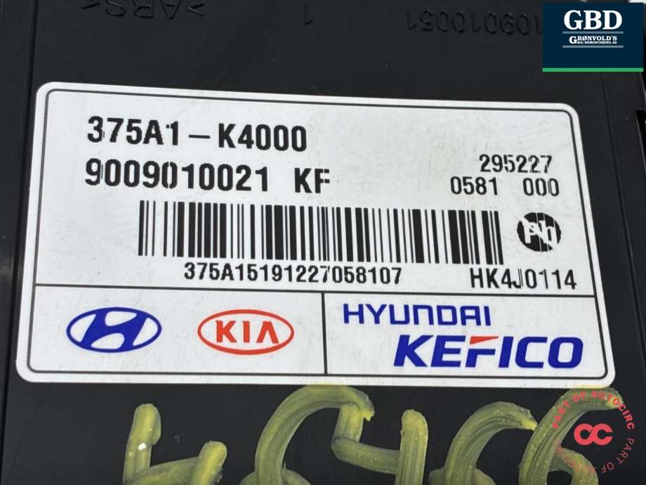Styreenhet batteri elbil (BMS - Battery Management System) til Hyundai Kona 2017-2021 (Type I, Fase 1) (375A1-K4000|)
