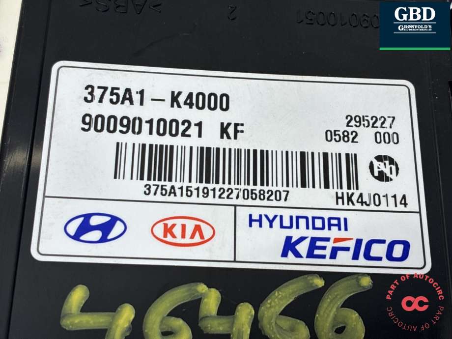 Styreenhet batteri elbil (BMS - Battery Management System) til Hyundai Kona 2017-2021 (Type I, Fase 1) (375A1-K4000|)
