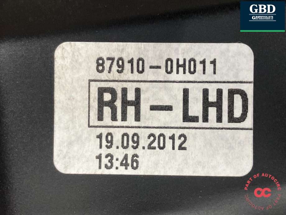 Speil høyre til Citroën C1 2006-2014 (Type I)  (8153 YS|)