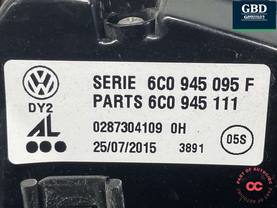 Baklykt venstre til VW Polo 2014-2017 (Type V, Fase 2)  (AUTOMOTIVE LIGHTING|6C0 945 095 K|6C0 945 095 F|6C0 945 111)