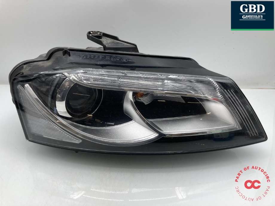 Frontlykt høyre xenon til Audi A3, 2009-2012 (Type II, Fase 2) (8P0 941 030 BT)