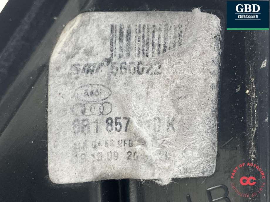 Speil høyre til Audi Q5 2008-2012 (Type I, Fase 1) (8R1 857 410 K|8R1 857 410 K 01C|)