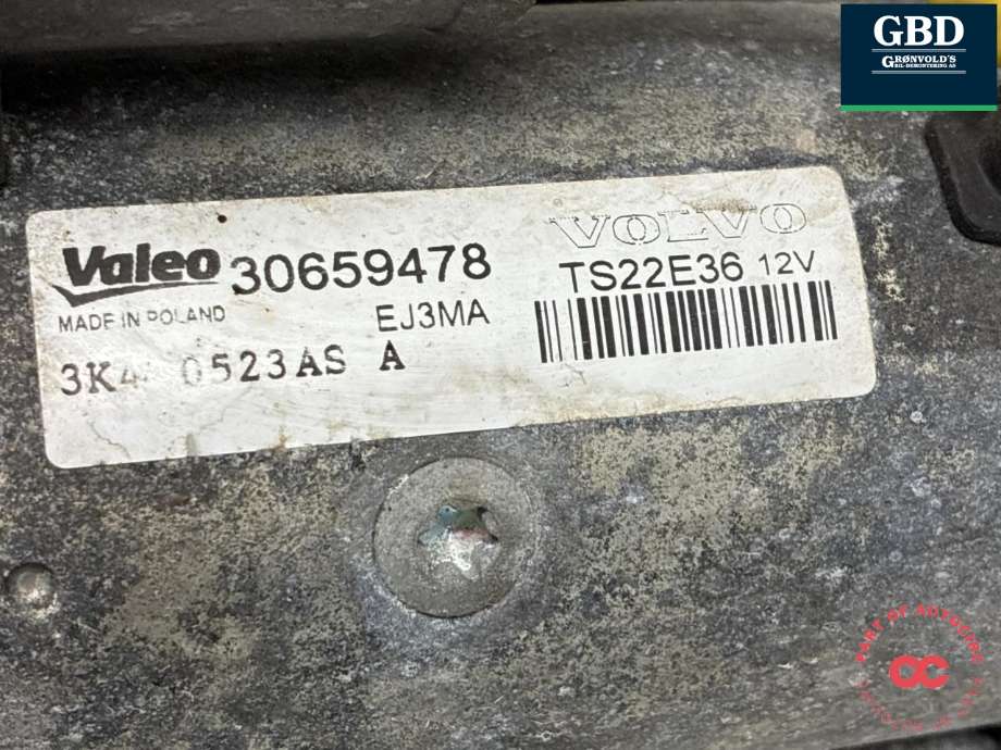 Starter diesel til Volvo V60/V60 CC 2013-2018 (Type I, Fase 2)  (36001519|)
