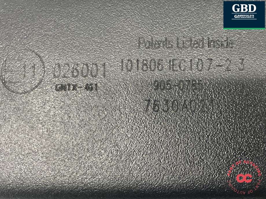 Speil innvendig til Mitsubishi Pajero 2007-2016 (Type IV, Fase 1) (7630A021|)