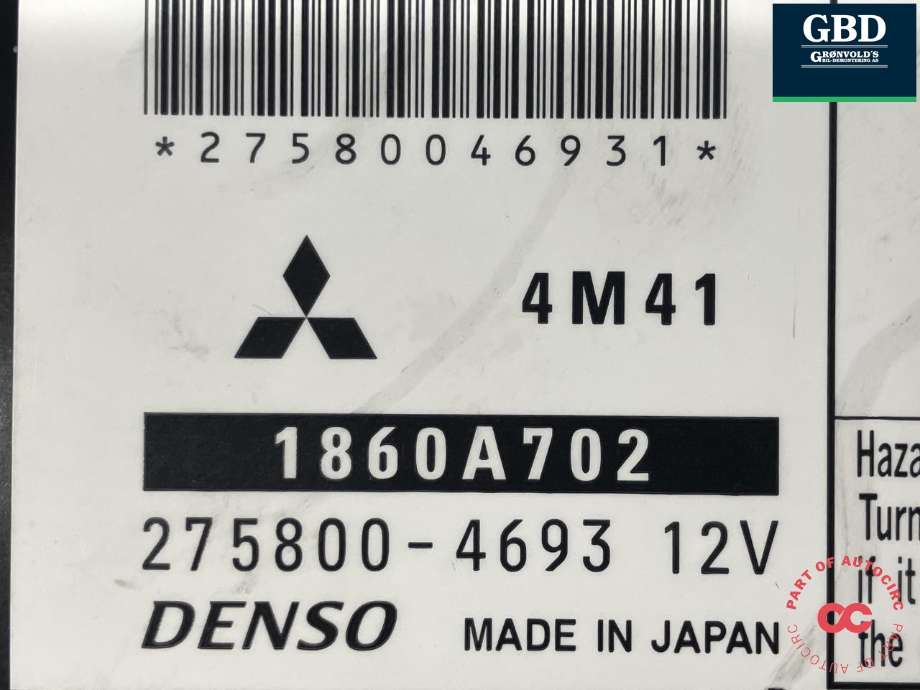 Styreenhet motor til Mitsubishi Pajero 2007-2016 (Type IV, Fase 1) (1860A702|)