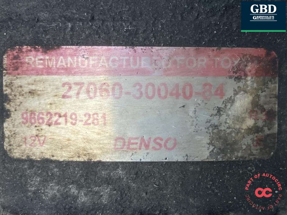 Dynamo diesel til Toyota Land Cruiser 120 2002-2009  (2706030050|)