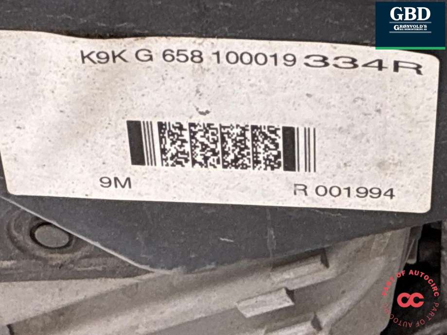 Motor diesel til Dacia Duster 2010-2017 (Type I)  (K9KG6|K9K-658|100010968R)