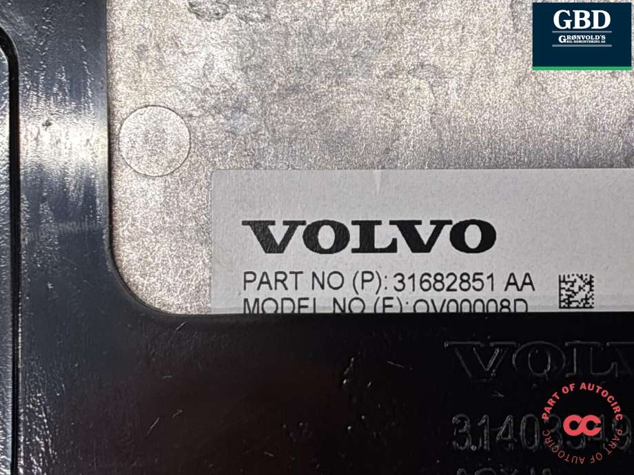 Bilstereo navigasjon skjerm til Volvo XC90 2015-2025 (Type II) (36010873|31682851AA|)