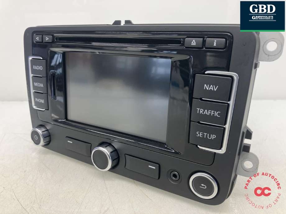 Bilstereo navigasjon til VW Touran, 2010-2015 (Type I, Fase 3)  (3C8 035 279 B)