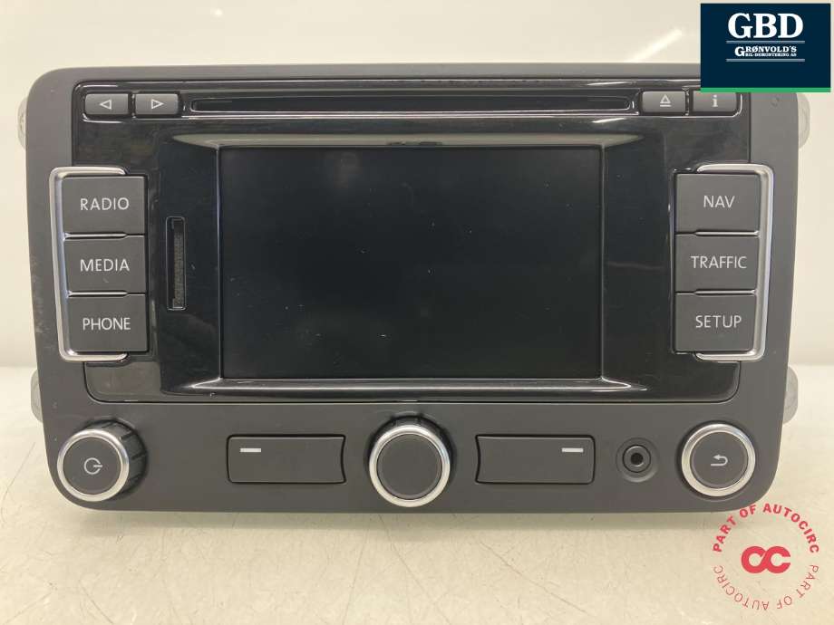 Bilstereo navigasjon til VW Touran 2010-2015 (Type I, Fase 3) (3C8 035 279 B|3C8 035 279 BX|)