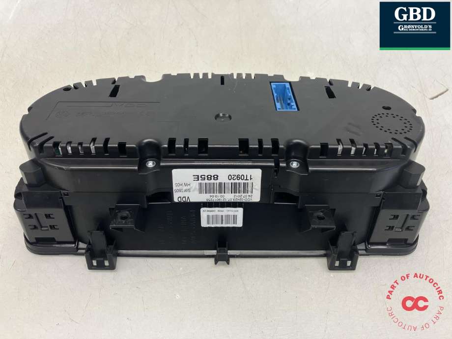 Instrumentpanel til VW Touran 2010-2015 (Type I, Fase 3) (1T0 920 885 E|1T0 920 885 EX|)
