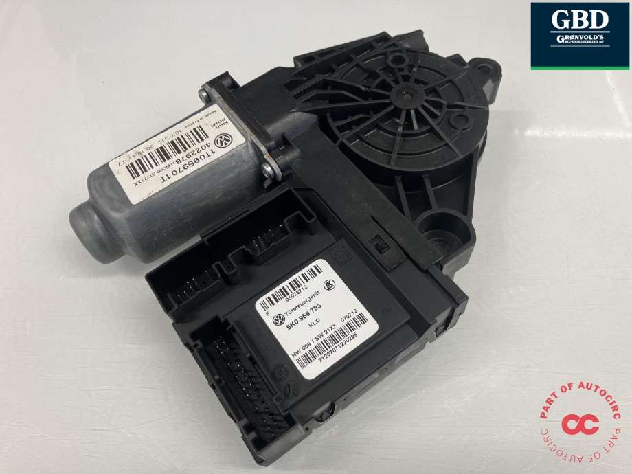 Ruteheis, kun motor, høyre foran til VW Touran 2010-2015 (Type I, Fase 3) (1T0 959 702 S Z0B|)