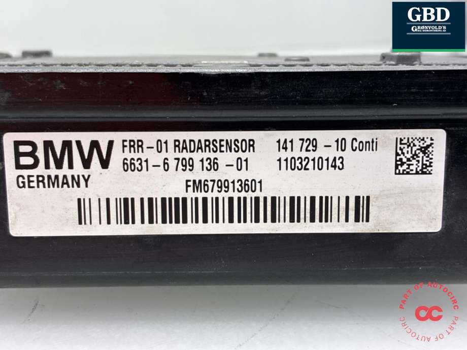 Sensor radar til BMW 5-Serie 2010-2017 (F10/F11) (F10/F11) (|6 799 136-01)