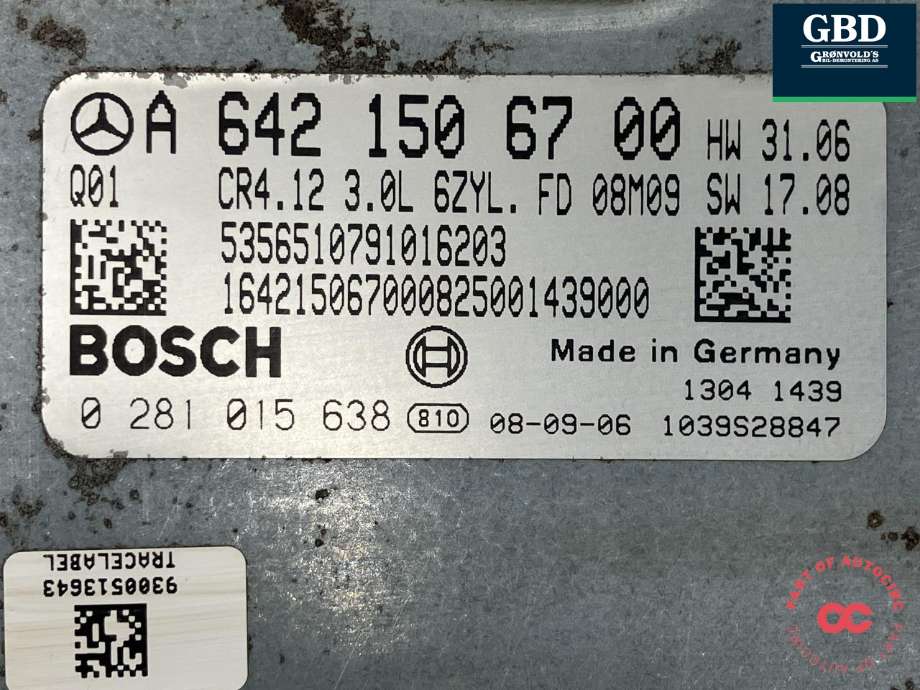Styreenhet motor til Mercedes GL 2006-2012 (X164) (X164) (A 642 150 67 00|A 642 150 67 00 80|)