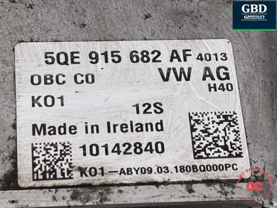 Batterilader (OBC - On Board Charger) til VW Passat 2015-2019 (Fase 1) (B8) (B8) (5QE 915 682 BG|5QE 915 682 AF|)