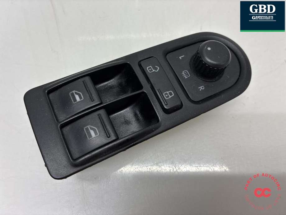 Bryter ruteheis førerdørspanel til VW Transporter / Caravelle 2009-2015 (Fase 2) (T5) (T5) (7E0 959 855 B  9B9|)