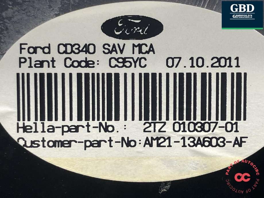 Baklykt venstre indre til Ford S-Max 2010-2015 (Type I, Fase 2)  (HELLA|1747111|AM21-13A603-AF|2TZ 010307-01)