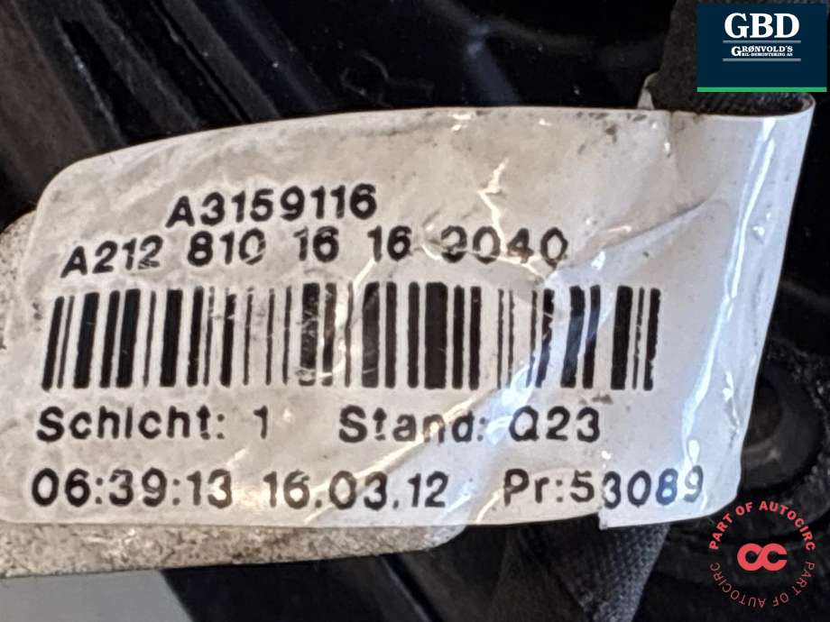 Speil høyre til Mercedes E-Klasse 2009-2013 (Fase 1) (W212) (W212) (A 212 810 22 76|A 212 810 06 76|A 212 810 16 16)