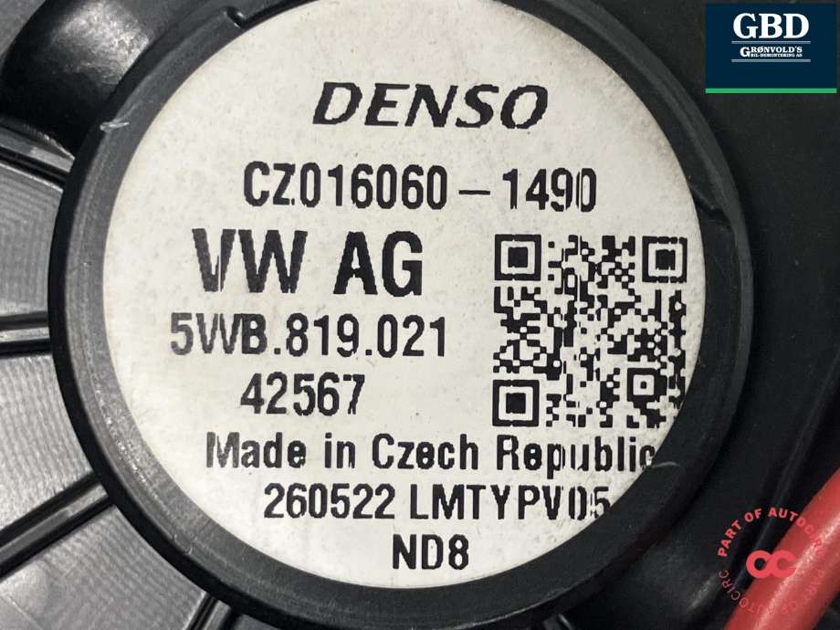 Varmeapparat motor til Škoda Kodiaq 2017-->> (5WB 819 021 D|3Q1 819 021 C|)