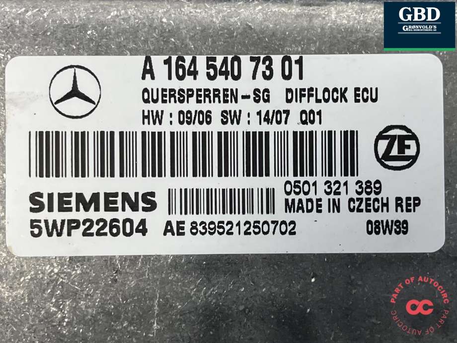 Styreenhet 4WD til Mercedes GL 2006-2012 (X164) (X164) (A 164 540 73 01|)