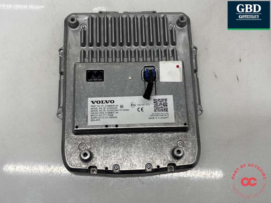 Multimedia display (MCU - Media Controller Unit) til Volvo V90 / V90 CC / S90 2016-->> (36010873|31466836 AA|)