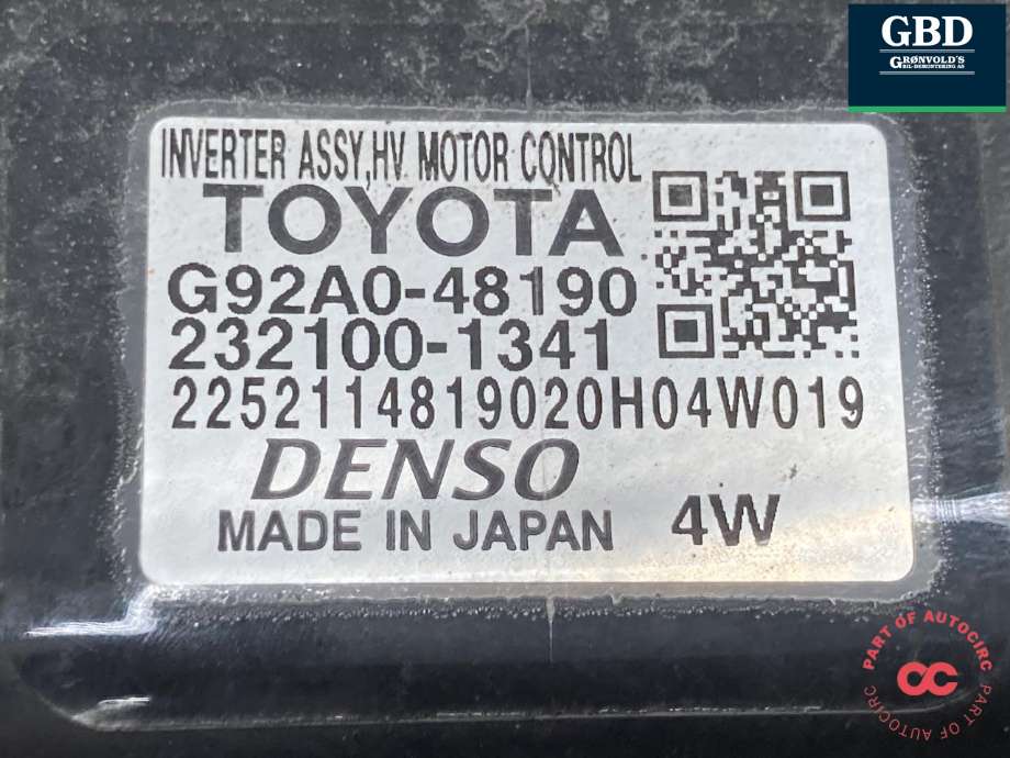 Inverter hybrid til Lexus RX 2016-->> (Type IV) (AL20) (AL20) (G92A048240|G92A0-48190|)