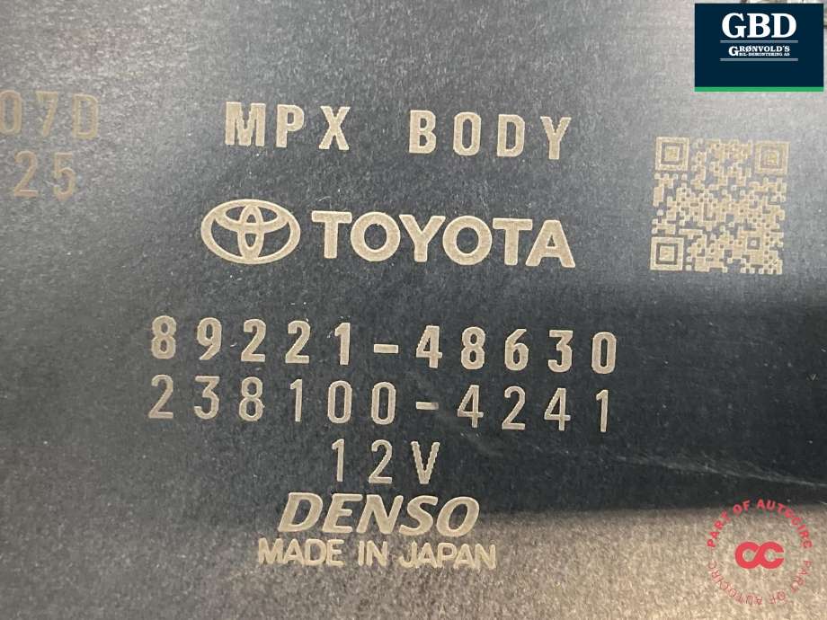 Styreenhet comfort (BCM) til Lexus RX 2016-->> (Type IV) (AL20) (AL20) (892204DG10|8922148630|)