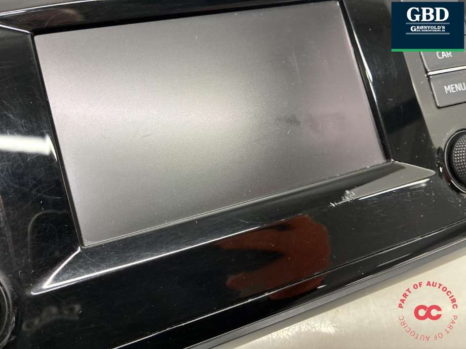 Bilstereo navigasjon betjeningspanel til Škoda Octavia 2013-2016 (Type III, Fase 1)  (5E0 919 605 B|5E0 919 605 B  BIO|)