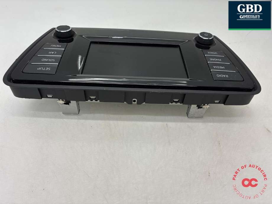 Bilstereo navigasjon betjeningspanel til Škoda Octavia 2013-2016 (Type III, Fase 1)  (5E0 919 605 B|5E0 919 605 B  BIO|)