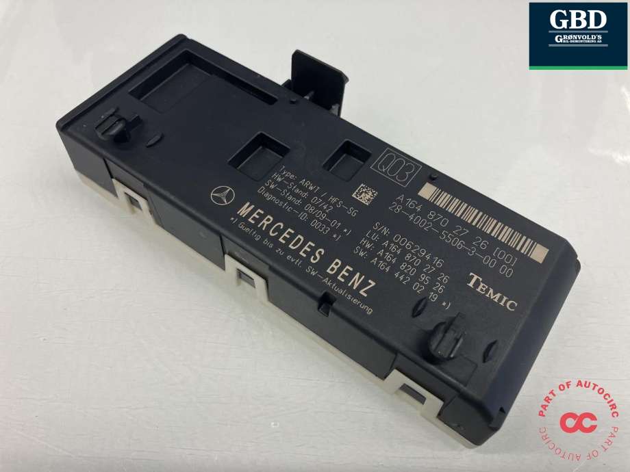 Styreenhet elektrisk bakluke til Mercedes GL, 2006-2012 (X164) (X164) (A 164 870 27 26)