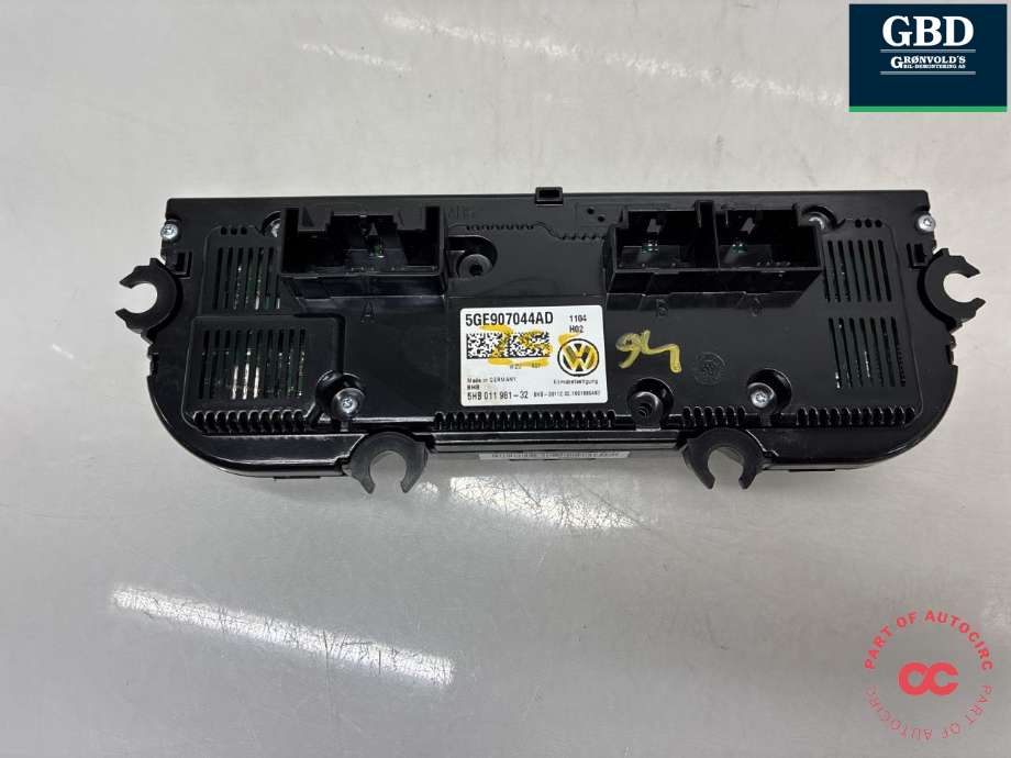 Varmeapparat betjening til VW e-Golf 2014-2017 (Fase 1) (5GE 907 044 AD|5HB 011 981 - 32|)