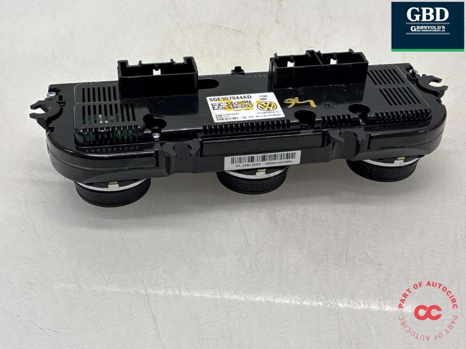 Varmeapparat betjening til VW e-Golf 2014-2017 (Fase 1) (5GE 907 044 AD|5HB 011 981 - 32|)