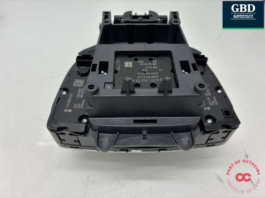 Bilstereo navigasjon betjeningspanel til Mercedes GLC 2015-2022 (X253) (X253) (CONTINENTAL|A 166 900 84 22|A 205 900 48 19|)