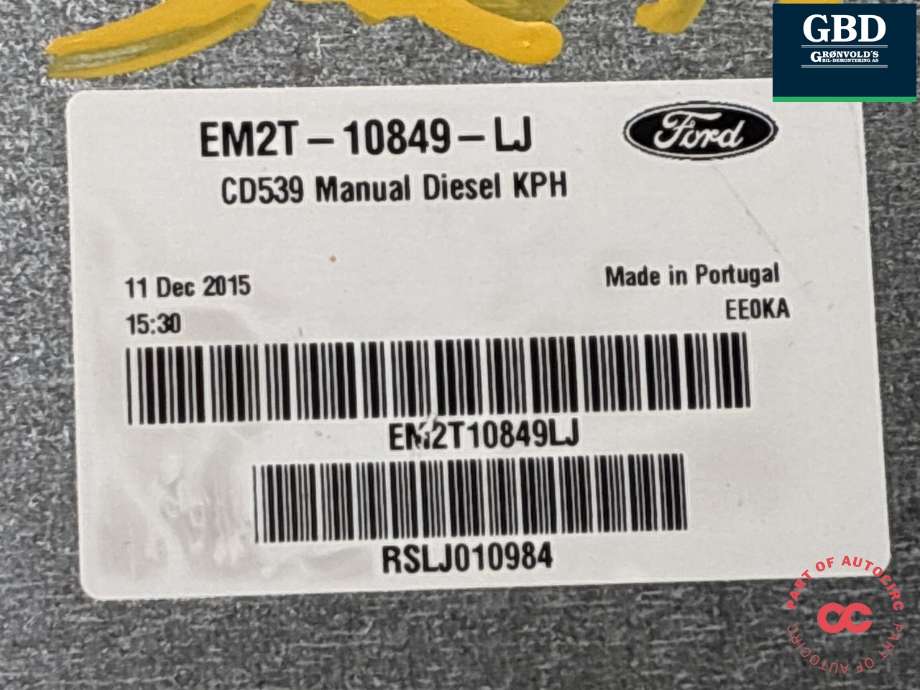 Instrumentpanel til Ford S-Max 2015-->> (Type II) (2315491|GM2T-10849-LG|EM2T-10849-LJ)