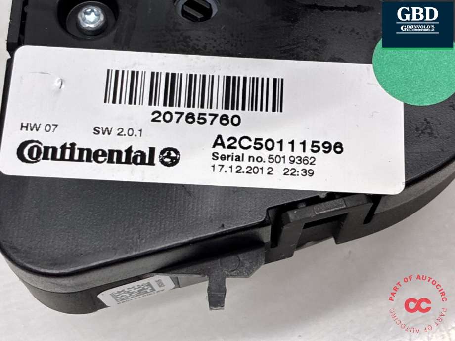 Varmeapparat betjening til Opel Mokka 2012-2016 (Type I, Fase 1) (13429874|20765760|)