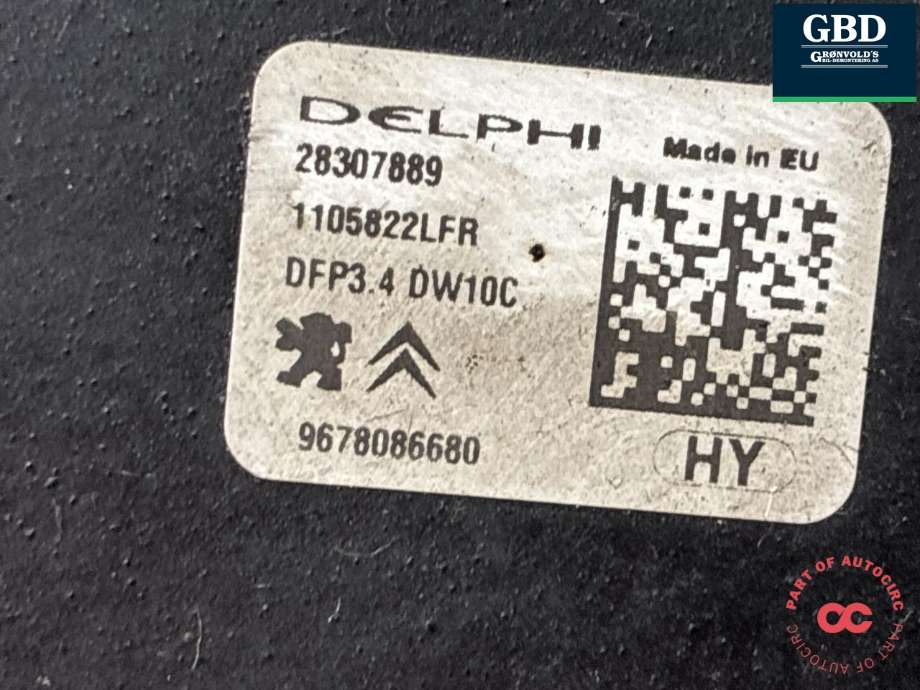Dieselpumpe til Peugeot 508 2014-2018 (Type I, Fase 2) (96 780 866 80|16 085 259 80|)