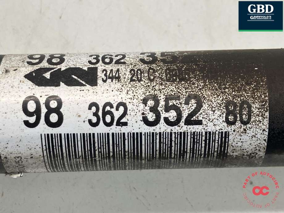 Drivaksel venstre foran, elbil til Peugeot e-2008 2019-->> (98 362 352 80|16 755 898 80|)