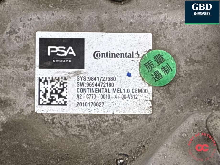 Motor elbil foran til Peugeot e-2008 2019-->>  (16 762 465 80|16 732 148 80|)