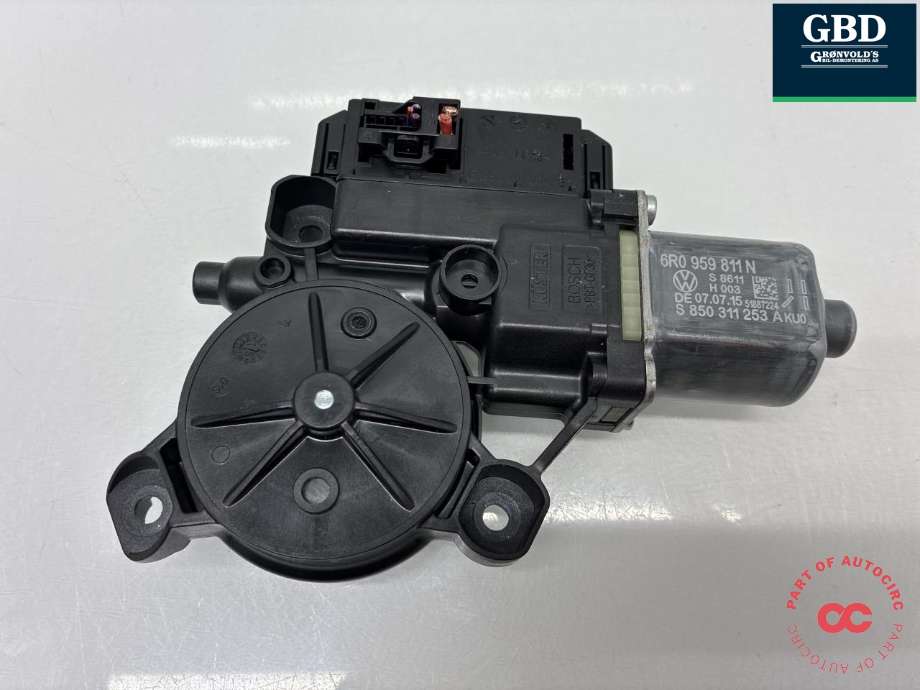 Ruteheis, kun motor, venstre bak til VW Polo, 2014-2017 (Type V, Fase 2) (6R0 959 811 N)