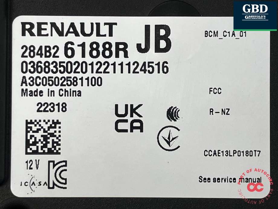 Styreenhet comfort (BCM) til Mercedes Citan 2021-->> (W420) (W420) (A 420 900 64 06|284B26188R|A3C0502581100)