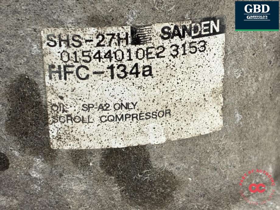 Aircondition kompressor elbil til MG ZS EV 2019-2021 (Type I, Fase 1)  (10462095|)
