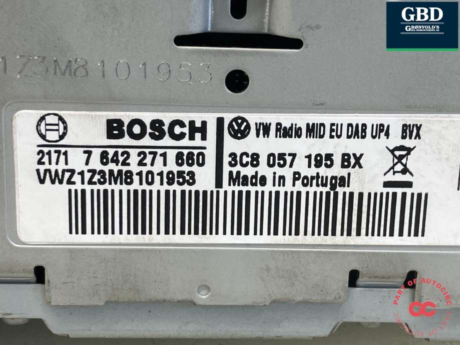 Bilstereo til VW Sharan 2010-->> (Type II) (1T0 057 680 D|)