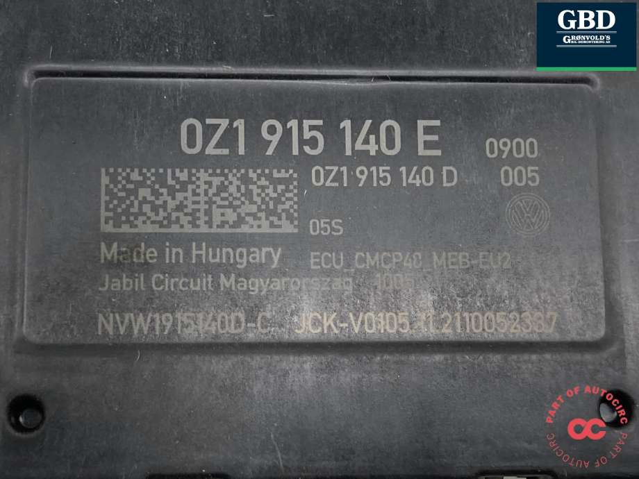 Styreenhet batteri elbil (BMS - Battery Management System) til Cupra Born 2022-->> (0Z1 915 140 E|0Z1 915 140 D|)